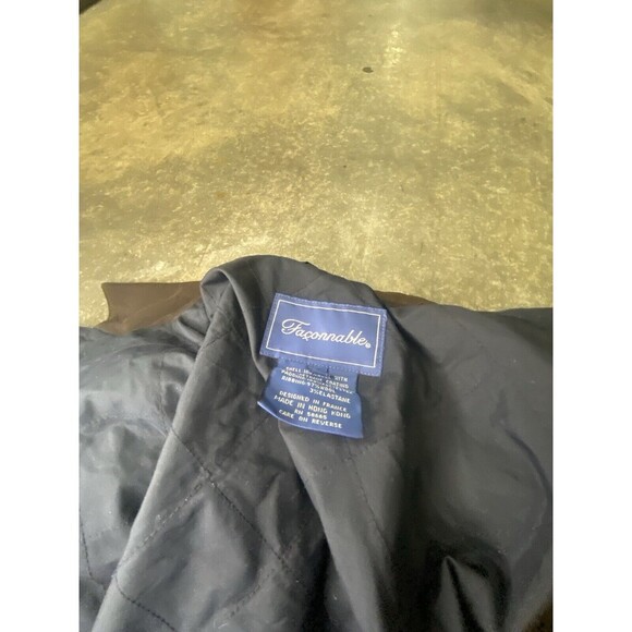 Faconnable Bomber Jacket Mens L Brown Wool Loro Piana Storm System Full Zip - Picture 6 of 8